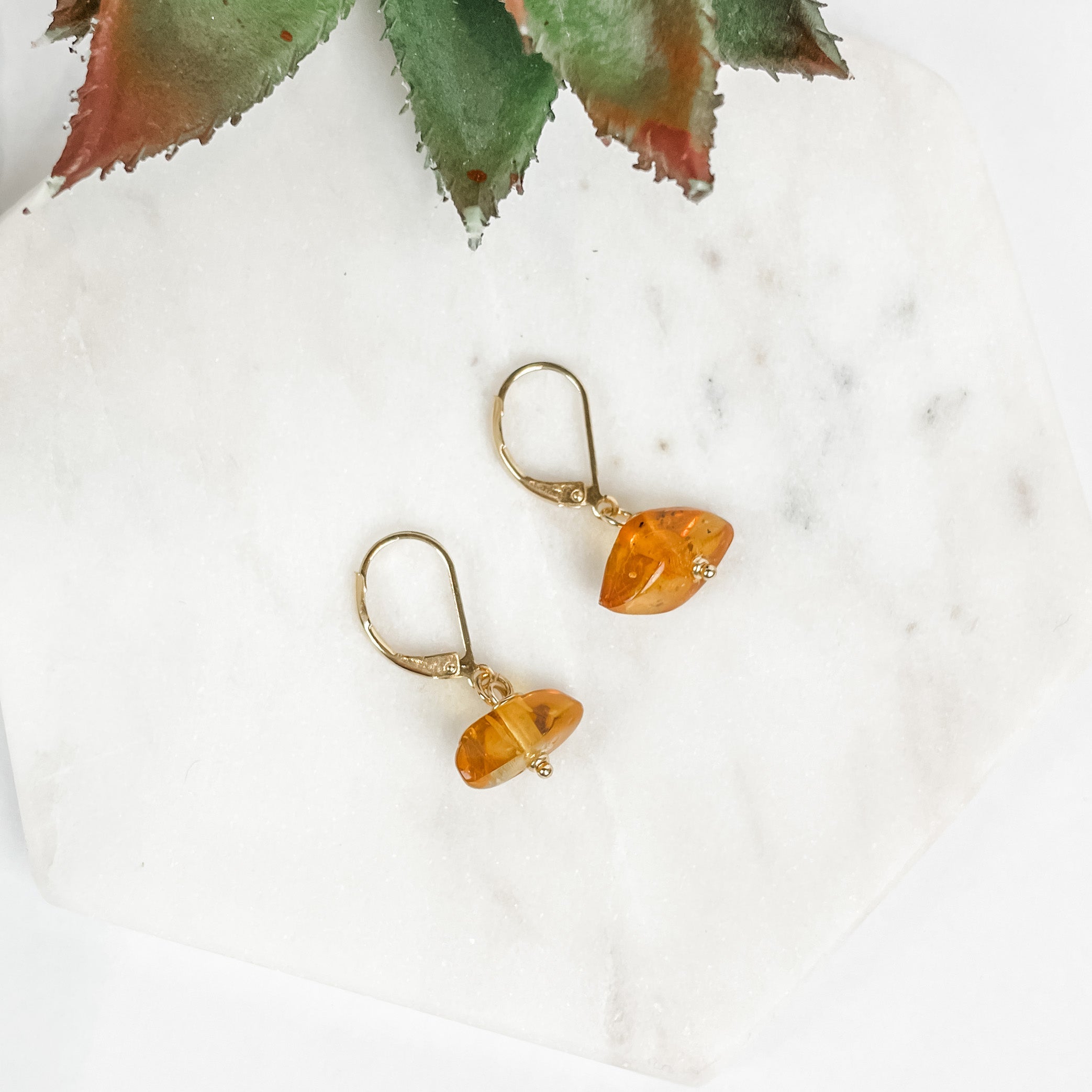 Amber Drop Earrings