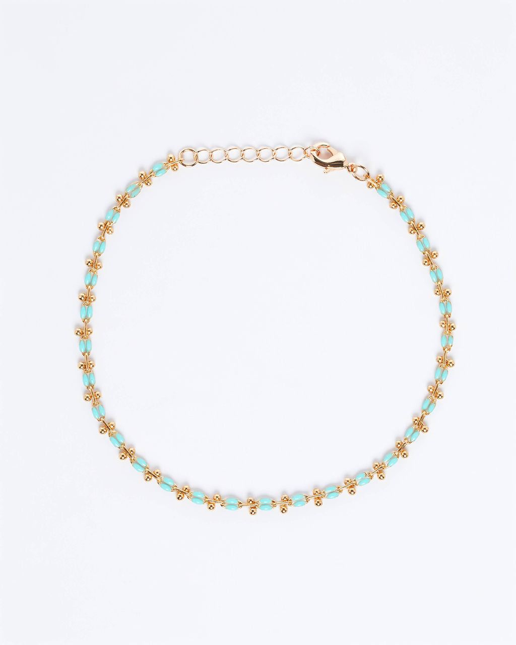 turquoise % Bali Beaded Anklet-2