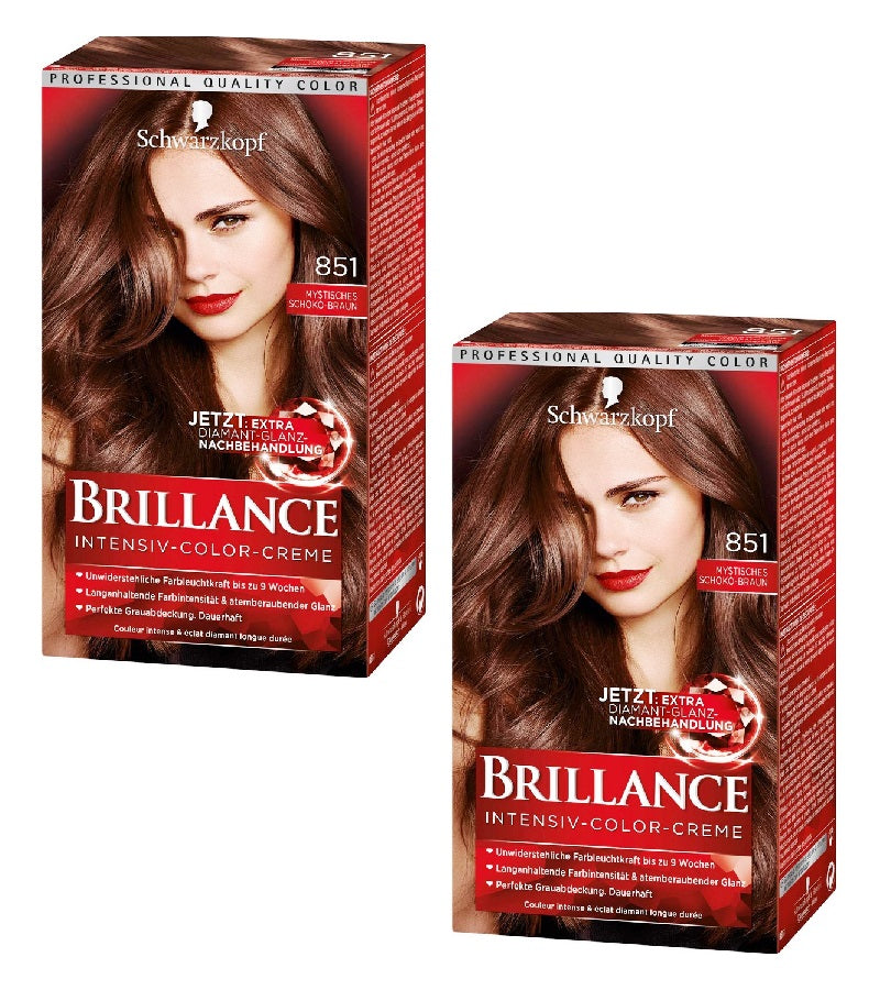 2xPack Schwarzkopf BRILLANCE Intensive Color Cream - 22 Varieties