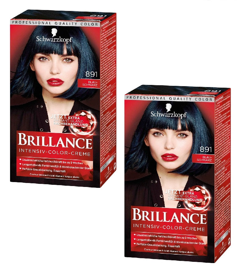 2xPack Schwarzkopf BRILLANCE Intensive Color Cream - 22 Varieties