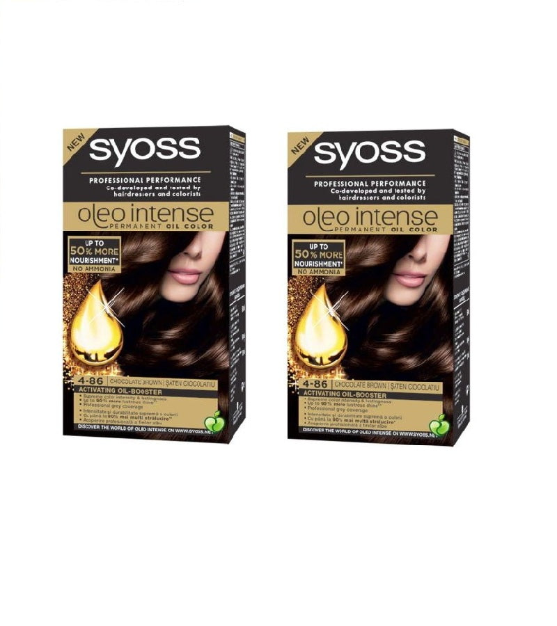 2xPacks Syoss Oleo Professional Performance Intense Oil Hair Coloration - 24 Varieties