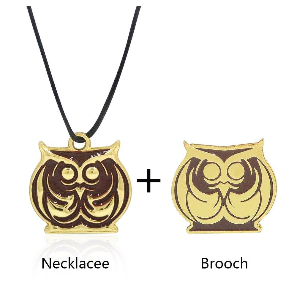 Anime Lycoris Recoil Necklace Cute Alan Institute Owl Symbol - Animal Amity