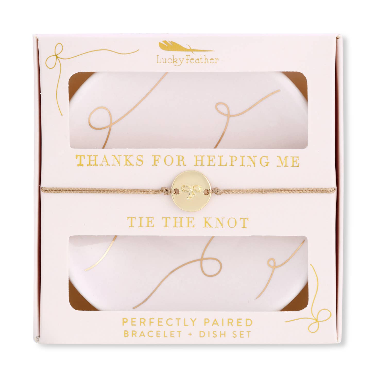 LUCKY FEATHER JEWELRY Bracelet & Dish Set